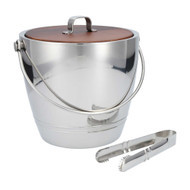 Crafthouse by Fortessa Round Ice Bucket With Tongs Set