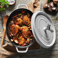 Staub Cast Iron Coq au Vin Cocotte in White Truffle