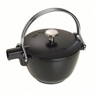 Staub Cast Iron Round Tea Kettle in Matte Black