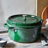 Staub Cast Iron Round Cocotte in Basil