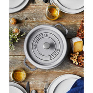 Staub Cast Iron Round Cocotte in Graphite Grey
