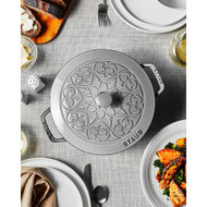Staub Cast Iron Essential French Oven With Lily Lid in Graphite Grey