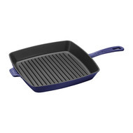 Staub Cast Iron Square Grill Pan in Dark Blue