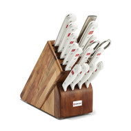 Wusthof Gourmet White 16-Piece Knife Block Set