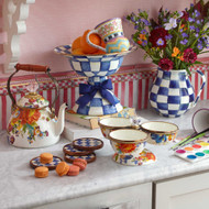 MacKenzie-Childs White Flower Market 2-Quart Tea Kettle