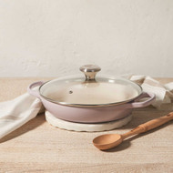 Le Creuset Cast Iron Braiser in Shallot With Glass Lid