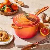 Le Creuset Cast Iron Signature Saucepan in Flamme Dorée