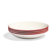 Made In Entrée Bowls With Red Rims