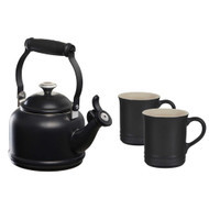 Le Creuset Demi Kettle and Mugs Set in Licorice