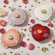 Le Creuset Shallow Heart Cocotte in Cerise