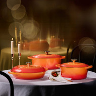 Le Creuset Cast Iron Round Dutch Oven in Flamme Dorée