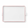 Made In Rectangular Baking Slab With Red Rim