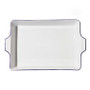 Made In Rectangular Baking Dish With Navy Rim