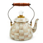 MacKenzie-Childs Mocha Check 2-Quart Tea Kettle