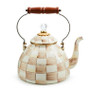 MacKenzie-Childs Mocha Check 3-Quart Tea Kettle