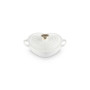 Le Creuset Shallow Heart Cocotte in White