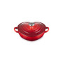 Le Creuset Shallow Heart Cocotte in Cerise