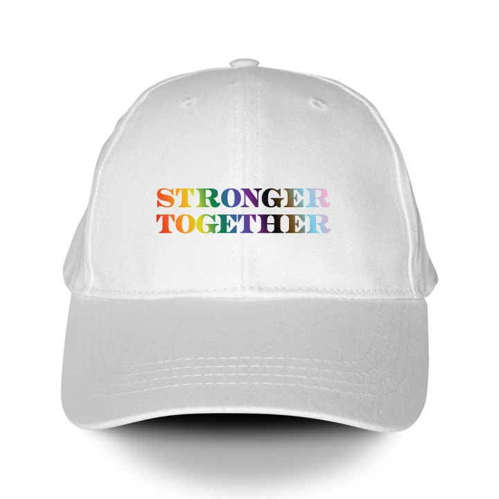 Stronger Together (White Baseball Cap) - Maine Democratic Party Webstore