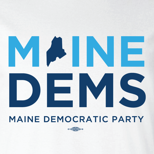 Maine Democratic Party Official Logo (Unisex White Tee) Maine Democratic Party Official Logo (Unisex White Tee)