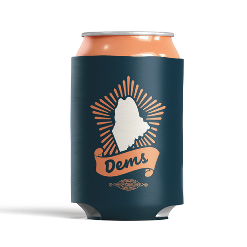 Maine Logo Icon (Navy Can Cooler)