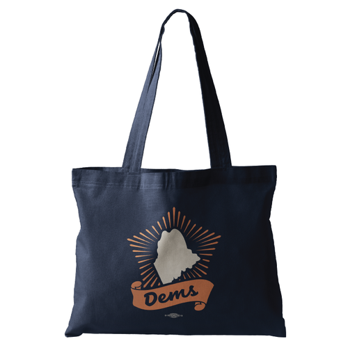 Maine Logo Icon (Navy Canvas Tote)