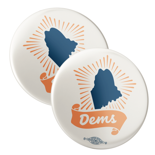 Maine Logo Icon On White (2.25" Pin-Back Button -- Pack Of Two!)