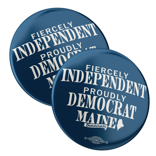 Fiercely Independent On Navy (2.25" Pin-Back Button -- Pack Of Two!)