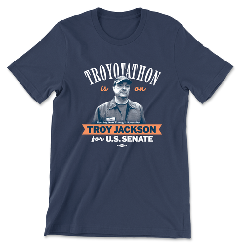 Troyotathon - Portrait (Unisex Navy Tee)