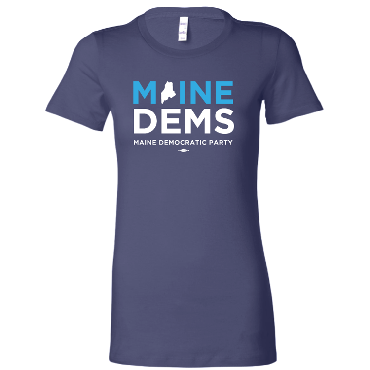 Maine Democratic Party Official Logo (Fitted Navy Tee)