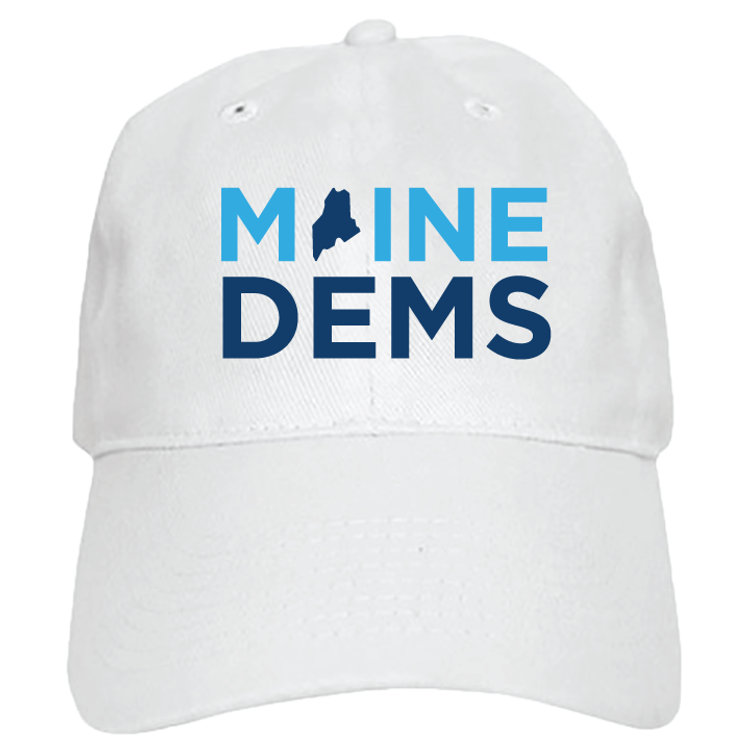 Maine Democratic Party Official Logo (White Baseball Cap)
