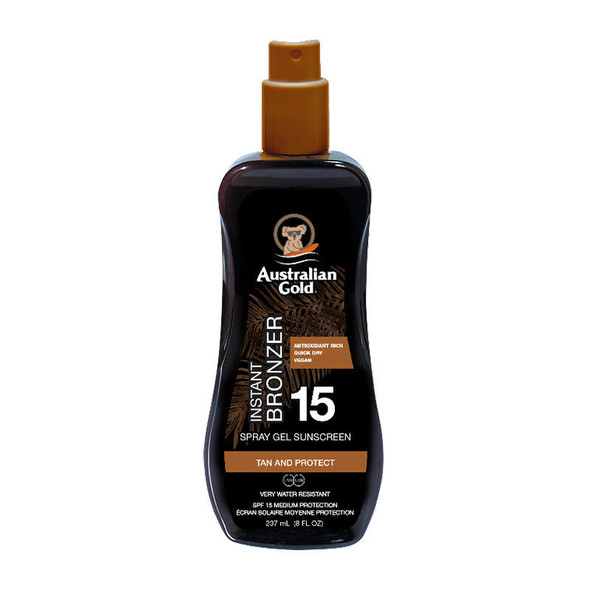 Australian Gold SPF 15 Spray con Bronzer  237ml 