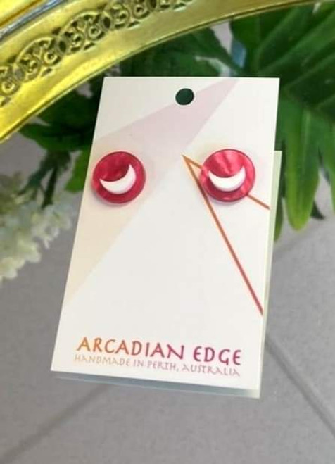 Arcadian edge -  Lunar studs cream moon