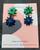 MarthaJean - Double star dangles in blue and green