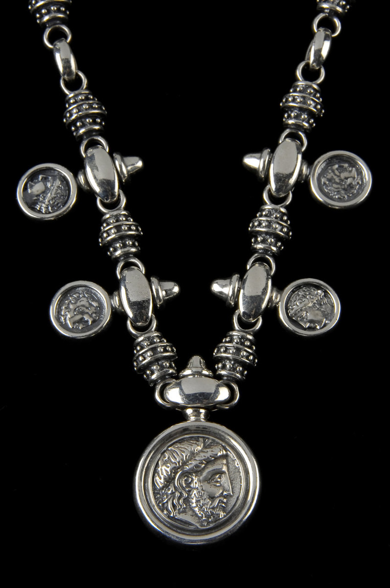 King Philip of Macedonia Family Necklace, Silver Bowman Originals, Sarasota, 9413029594