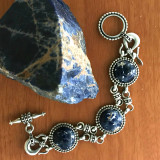 Handmade Silver, Sodalite, Bracelet by Bowman Originals