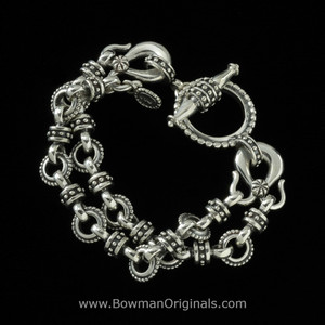 Handmade Sterling Silver Toggle Bracelet. Handmade Sterling Silver Toggle Bracelet.