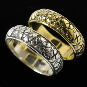 These18K Gold and Sterling Silver Acanthus Ring Bands represents the beauty of growth and the flourishing of a relationship. It grows stronger and more vibrant with time. Handmade in the USA. 100% Guarantee. Call or text 941-302-9594. www.BowmanOriginals.com
These18K Gold and Sterling Silver Acanthus Ring Bands represents the beauty of growth and the flourishing of a relationship. It grows stronger and more vibrant with time. Handmade in the USA. 100% Guarantee. Call or text 941-302-9594. www.BowmanOriginals.com