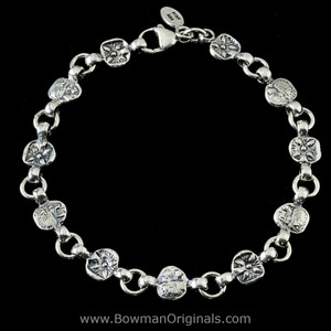 Lion Chain Link Stackable Bracelet in Sterling Silver by Bowman Originals, handmade in Sarasota, FL
Lion Chain Link Stackable Bracelet in Sterling Silver by Bowman Originals, handmade in Sarasota, FL