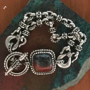 Sonora Chrysocolla, hand cut and set in this handmade Sterling Silver Toggle Bracelet bracelet by Bowman Originals Workshop. Call or text 941-302-9594. Visit www.BowmanOriginals.com. | Bowman Originals Sonora Chrysocolla, hand cut and set in this handmade Sterling Silver Toggle Bracelet bracelet by Bowman Originals Workshop. Call or text 941-302-9594. Visit www.BowmanOriginals.com. | Bowman Originals