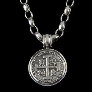 This Sterling Silver Spanish Medallion pendant and chain is perfect for anyone who appreciates unique, historical treasures. Handmade in the USA. 100% Gurantee. Call or text 941-302-9594. Visit www.BowmanOriginals.com. | BowmanOriginals This Sterling Silver Spanish Medallion pendant and chain is perfect for anyone who appreciates unique, historical treasures. Handmade in the USA. 100% Gurantee. Call or text 941-302-9594. Visit www.BowmanOriginals.com. | BowmanOriginals