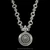 Sundial pendant link necklace handmade in Sterling Silver by Bowman Originaals, Sarasota, Fl. USA