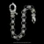 Laurel Leaf Chain Link Hook Sterling Silver Bracelet, Handmade by Bowman Originals in Sarasota, Florida, clasp view
