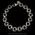 Sterling Silver Chain Link Stackable Rowan Bracelet, 3/8 inch (10mm) wide, Handmade by Bowman Originals, full view