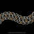 Laurel Leaf Chain Link Bracelet in Sterling Silver, 18k Gold, Garnet and Diamond handmade by Bowman Originals, gemstone view