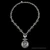 Lady Godiva chain link necklace handmade in Sterling Silver by Bowman Originals, full view
