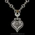 Almandine Garnet heart necklace handcrafted in Sterling Silver and 18k Gold, gemstone detail
