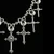 Handmade Sterling Silver Seven Cross Necklace by Bowman Originals, Sarasota, left side view