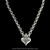 Sterling Silver heart necklace with handmade 10 mm chain links, chain detail
