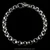Neptune Chain Link Rolo Stackable Bracelet handmade in sterling silver with 8mm wide links by Bowman Originals.
