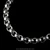 Neptune Chain Link Rolo Stackable Bracelet handmade in sterling silver with 8mm wide links by Bowman Originals, detail view
